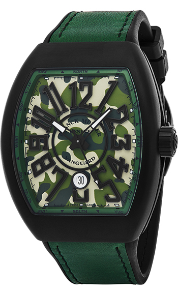 Franck Muller Vanguard  Men's Watch Model V 45 SC DT TT NR MC VE CAMOUFLAGE